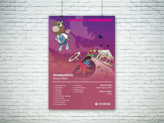 Kanye West Graduation Album Poster - Aesthetic Wall Decor