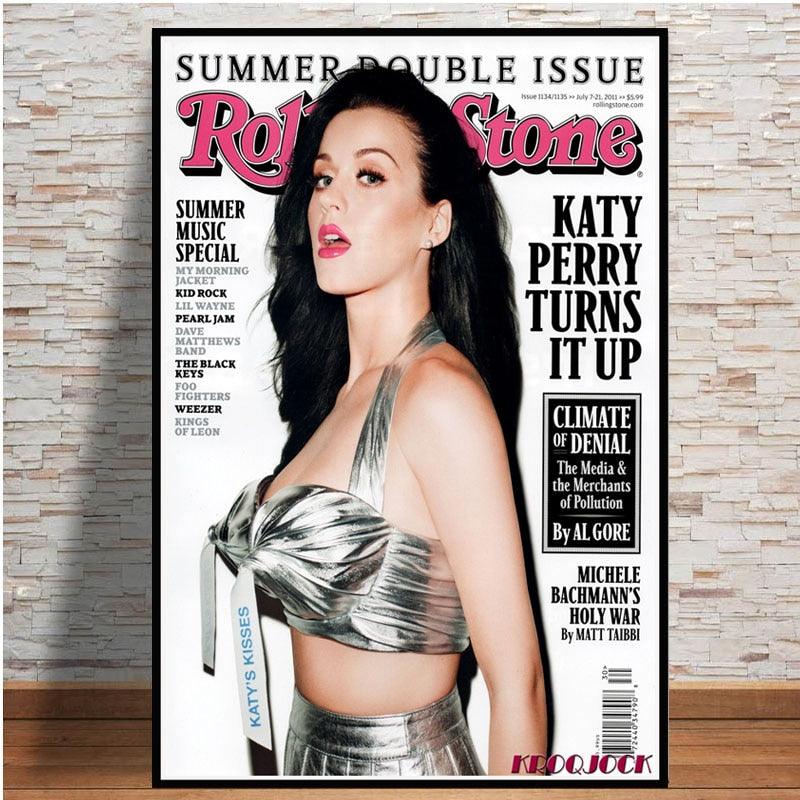 Katy Perry Rolling Stone Magazine Wall Art Poster - Aesthetic Wall Decor