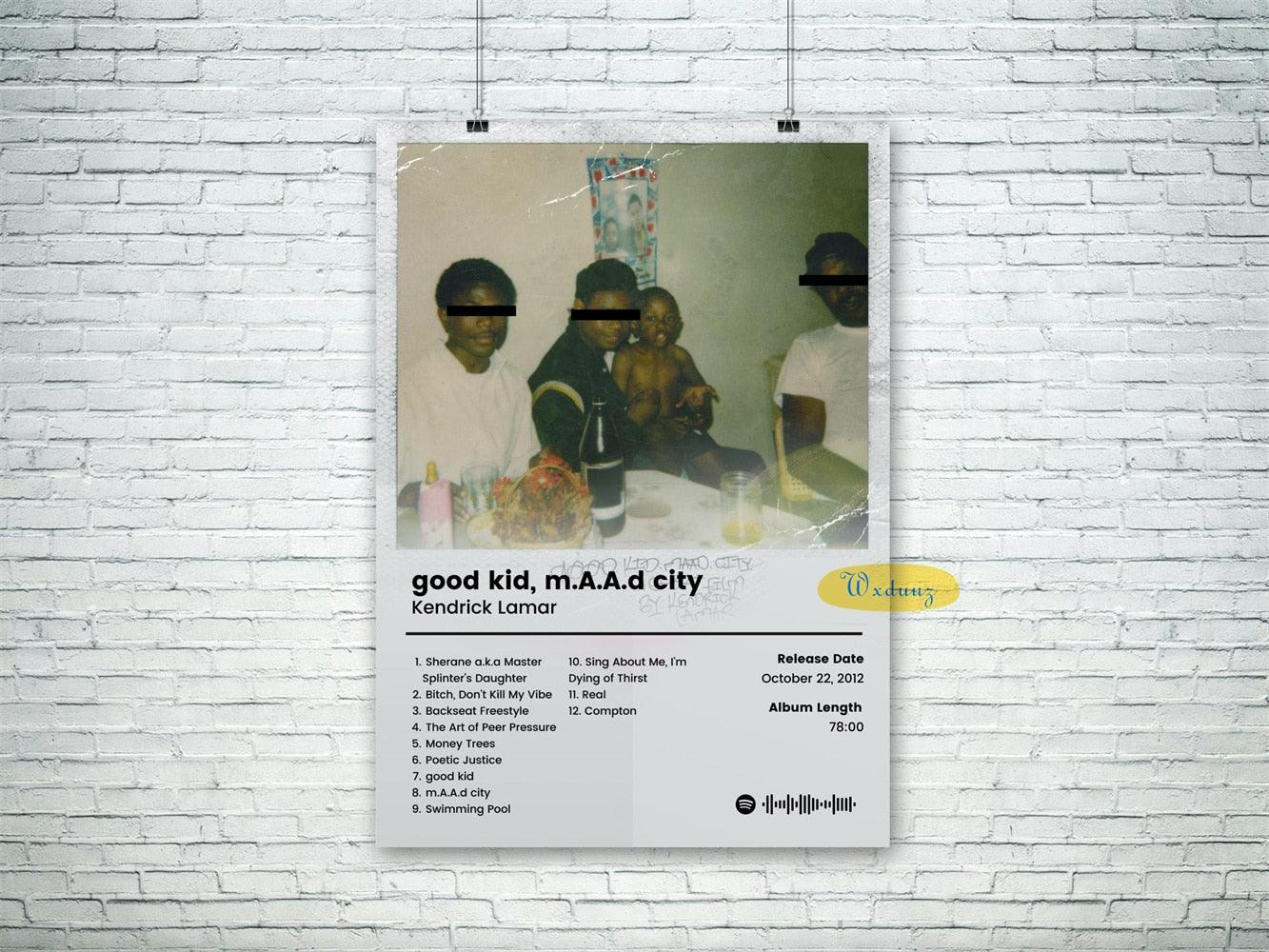 Kendrick Lamar Good Kid M.a.a.d City Album Cover Poster - Aesthetic Wall Decor