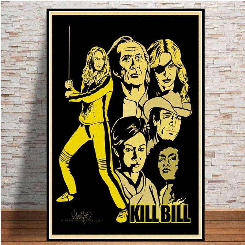 Kill Bill Yellow Black Movie Poster - Aesthetic Wall Decor