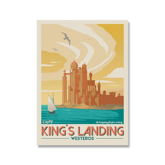 King's Landing Westeros Game of Thrones Travel Canvas Print Poster - Aesthetic Wall Decor