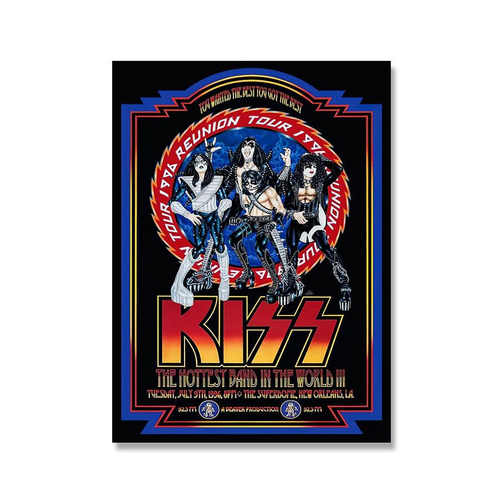 Kiss Concert Rock Band Poster - Aesthetic Wall Decor