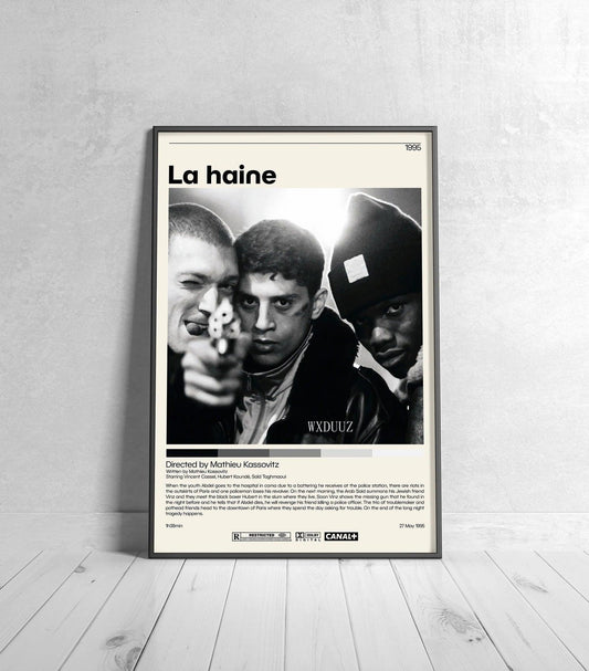 La Haine Minimalist Movie Poster - Aesthetic Wall Decor