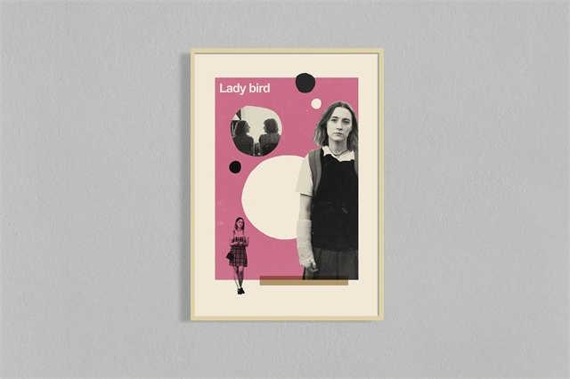 Lady Bird Minimalist Movie Poster - Aesthetic Wall Decor