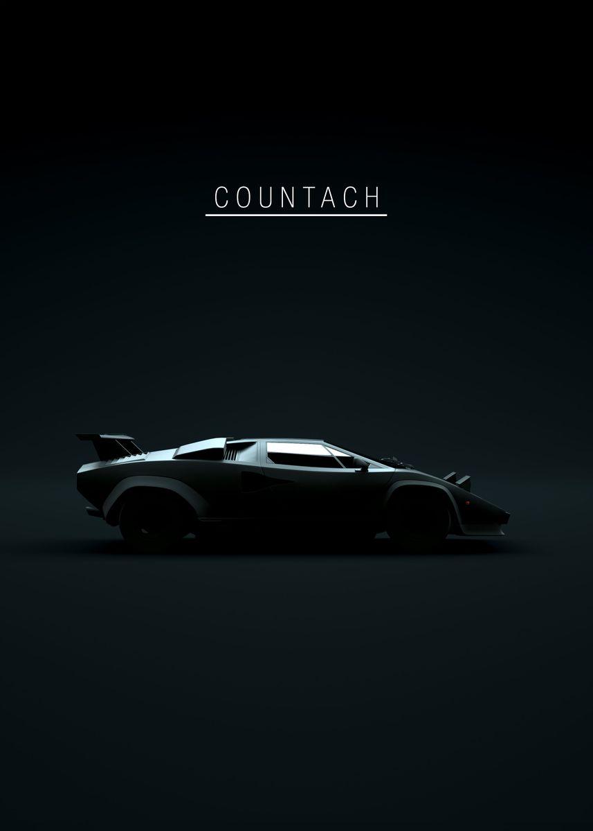 Lamborghini Counchtach Modern Minimalist Car Poster - Aesthetic Wall Decor