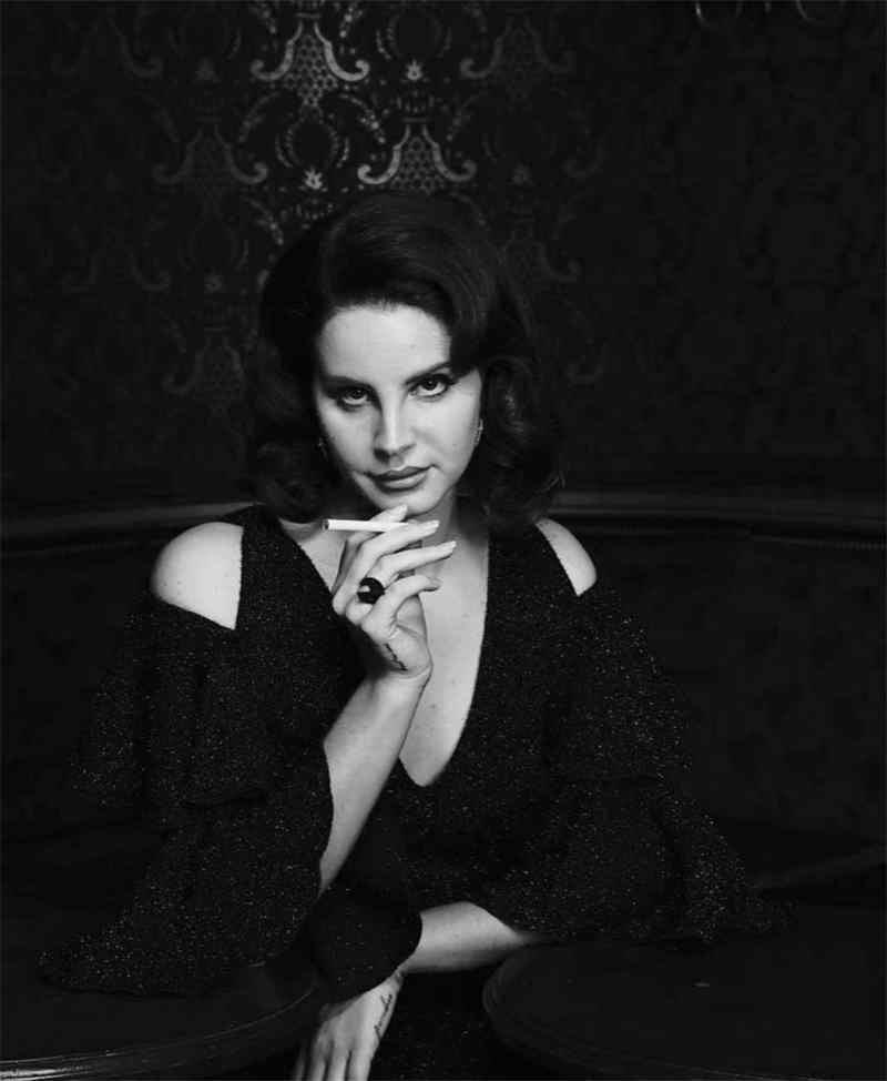 Lana Del Rey Black and White Smoking Poster - Aesthetic Wall Decor