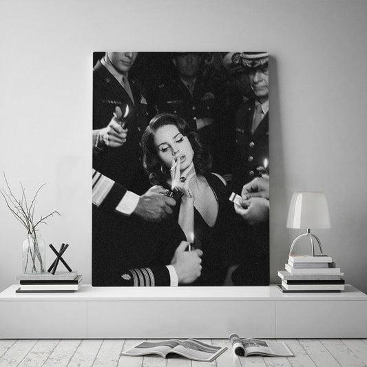 Lana Del Rey Poster Black And White Cigarette Poster - Aesthetic Wall Decor