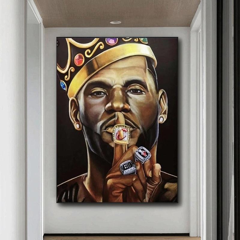 Lebron James King James Painting Poster – Aesthetic Wall Decor