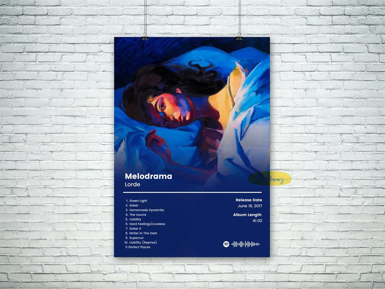 Lorde Melodrama Album Cover Poster - Aesthetic Wall Decor