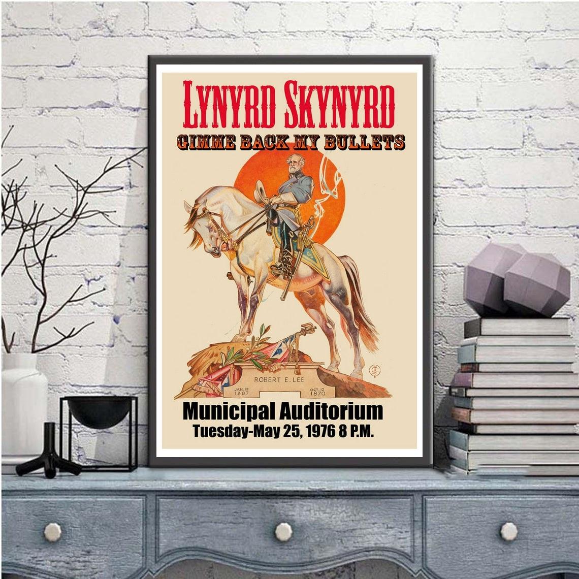 Lynyrd Skynyrd Gimme Back My Bullets Rock Band Concert Poster - Aesthetic Wall Decor