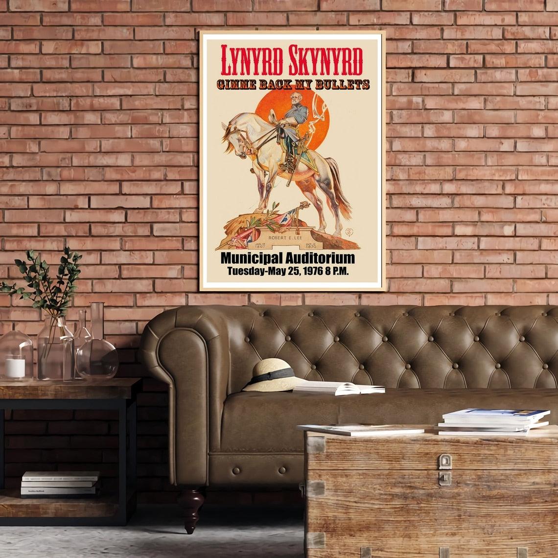 Lynyrd Skynyrd Gimme Back My Bullets Rock Band Concert Poster - Aesthetic Wall Decor