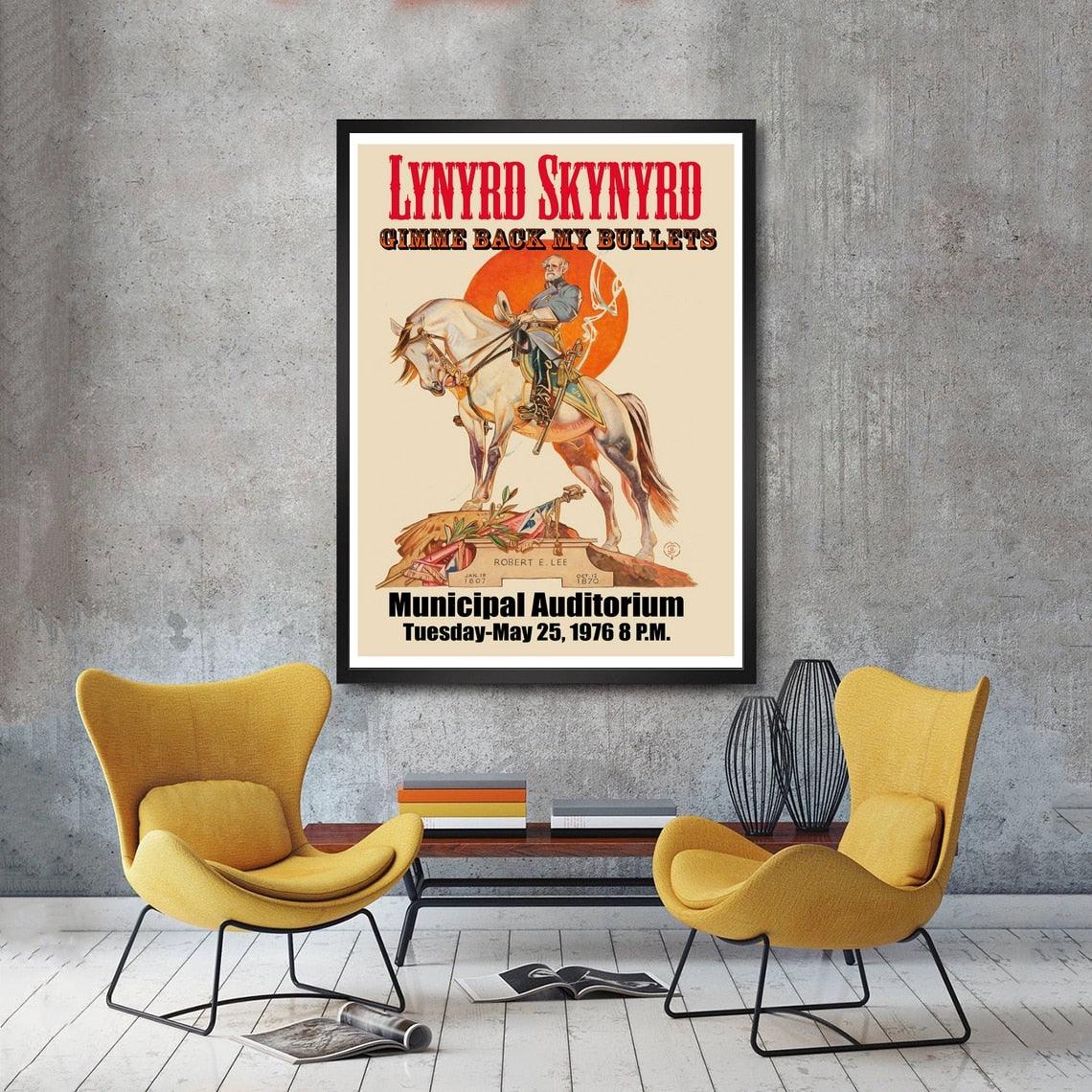 Lynyrd Skynyrd Gimme Back My Bullets Rock Band Concert Poster - Aesthetic Wall Decor