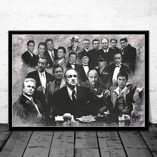 Mafia Icons Painting Poster - Aesthetic Wall Decor