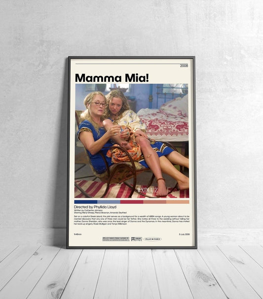 Mama Mia! Minimalist Movie Poster - Aesthetic Wall Decor