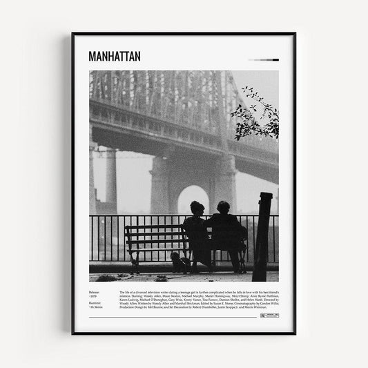 Manhattan Minimalist Movie Wall Art Poster - Aesthetic Wall Decor