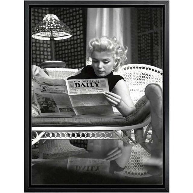 Marilyn Monroe Iconic Black and White Wall Art Print Posters - Aesthetic Wall Decor