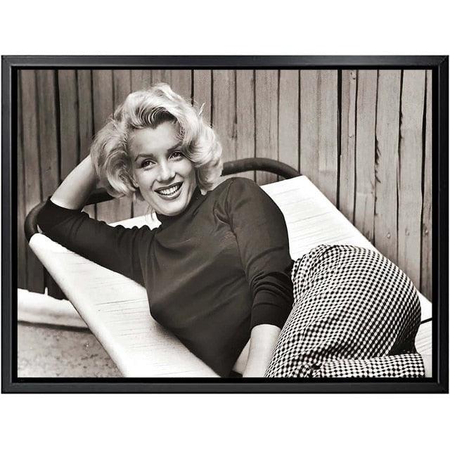 Marilyn Monroe Iconic Black and White Wall Art Print Posters - Aesthetic Wall Decor