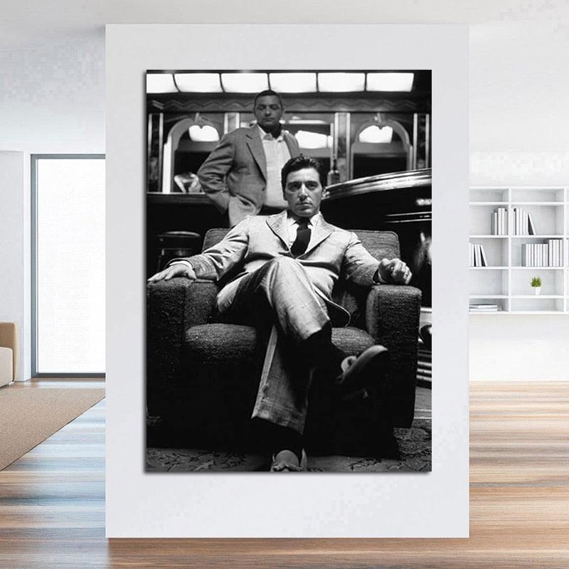 Michael Corleone Poster, Don Corleone Godfather Movie Poster - Aesthetic Wall Decor