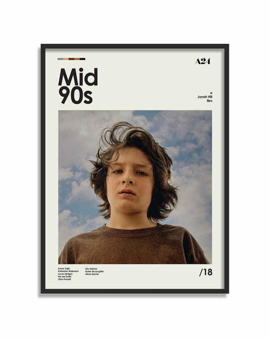 Mid 90s Canvas Minimalist Movie Wall Art Poster - Aesthetic Wall Decor