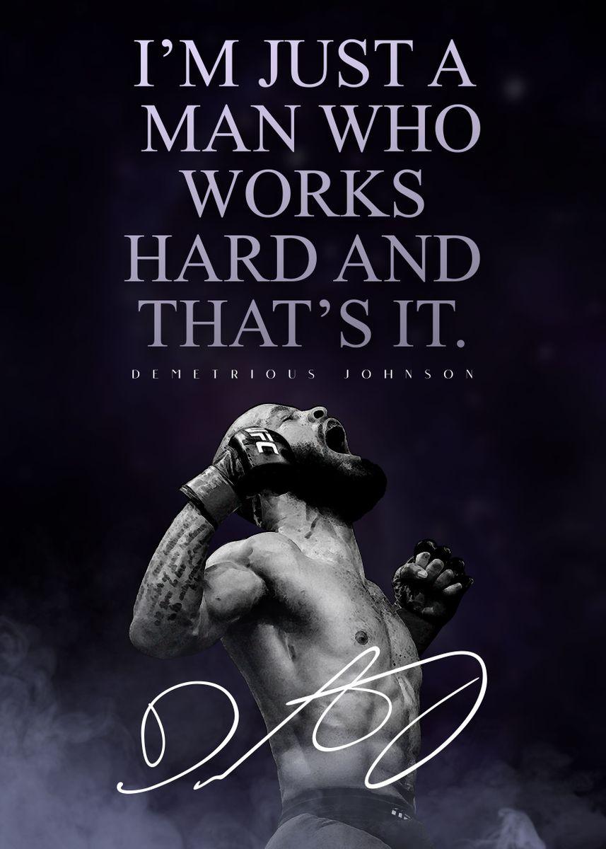 Mighty Mouse Demetrius Johnson UFC Sports Poster - Aesthetic Wall Decor