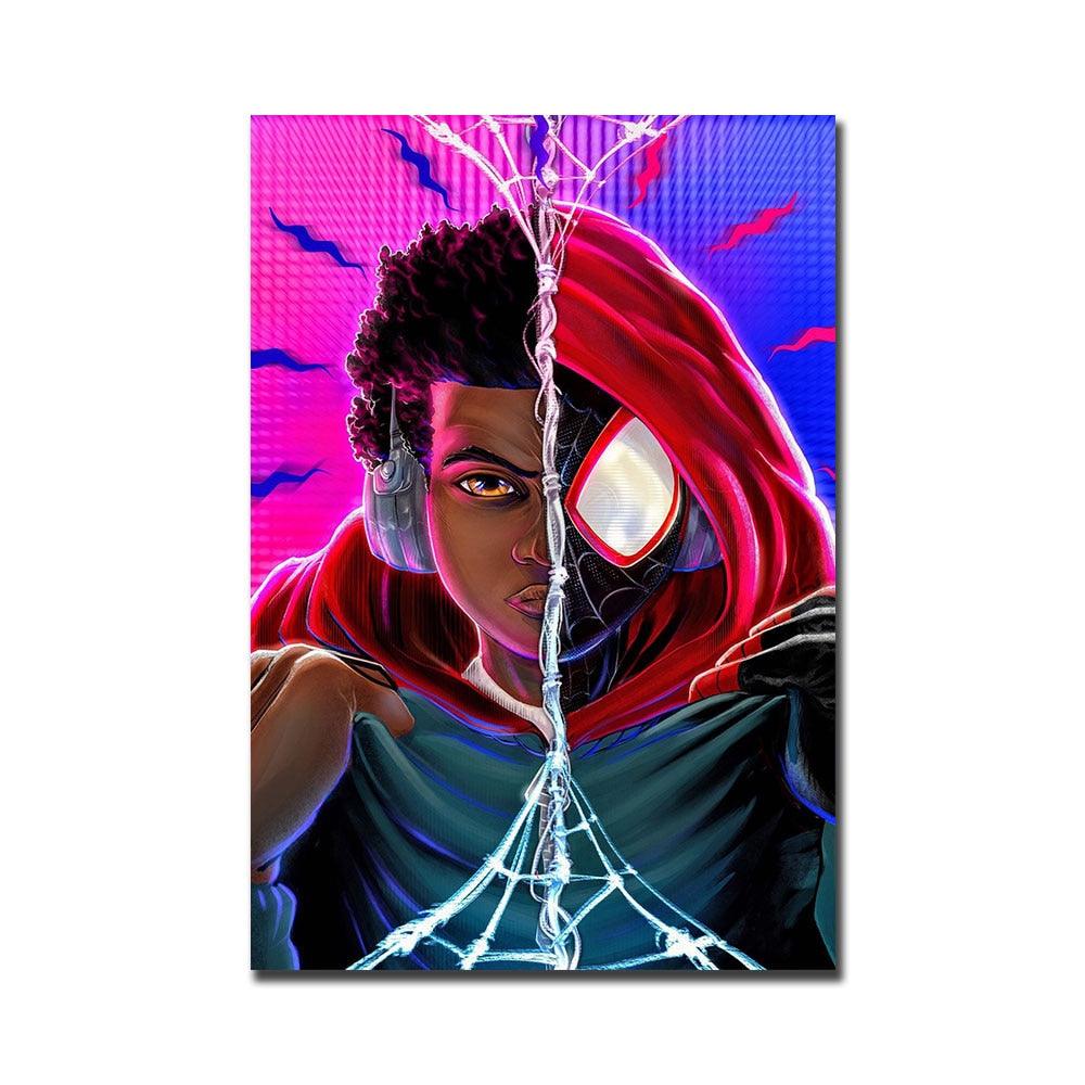 Miles Morales Spiderman Film Poster - Aesthetic Wall Decor