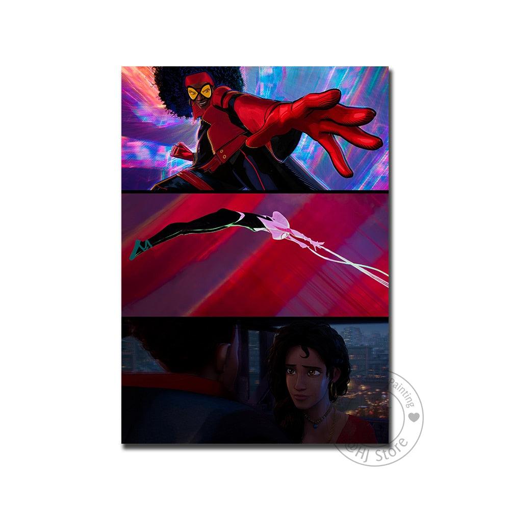 Miles Morales Spiderverse Comic Style Film Poster - Aesthetic Wall Decor