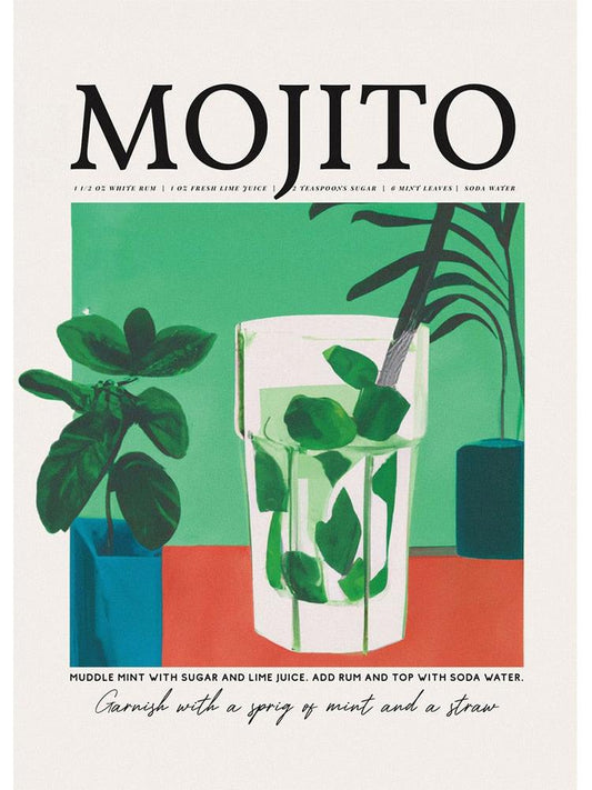 Mojito Cocktail Bar Poster - Aesthetic Wall Decor