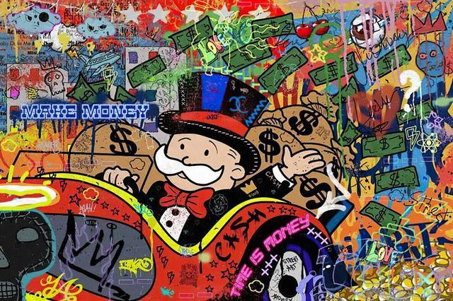 Monopoly Street Art Graffiti Poster - Aesthetic Wall Decor