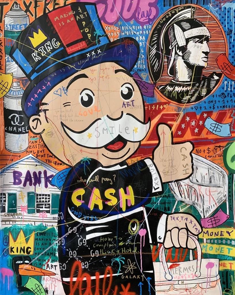 Monopoly Urban Graffiti Wall Art Poster - Aesthetic Wall Decor