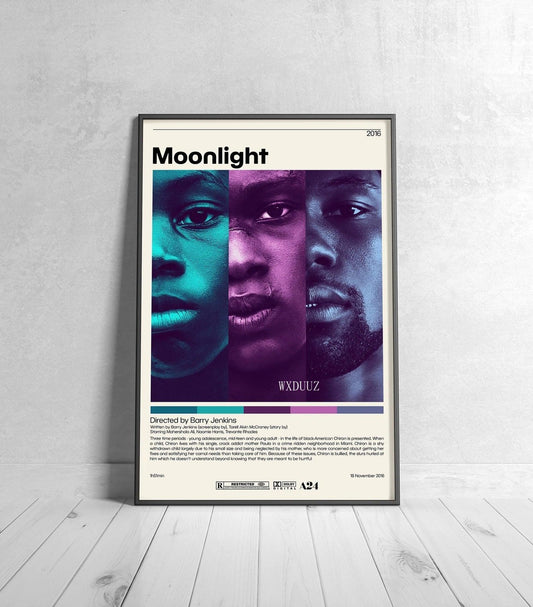 Moonlight Minimalist Movie Poster - Aesthetic Wall Decor