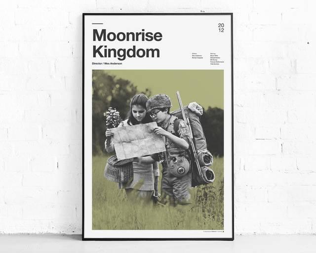 Moonrise Kingdom Movie Poster, Minimalist Wall Art Poster - Aesthetic Wall Decor