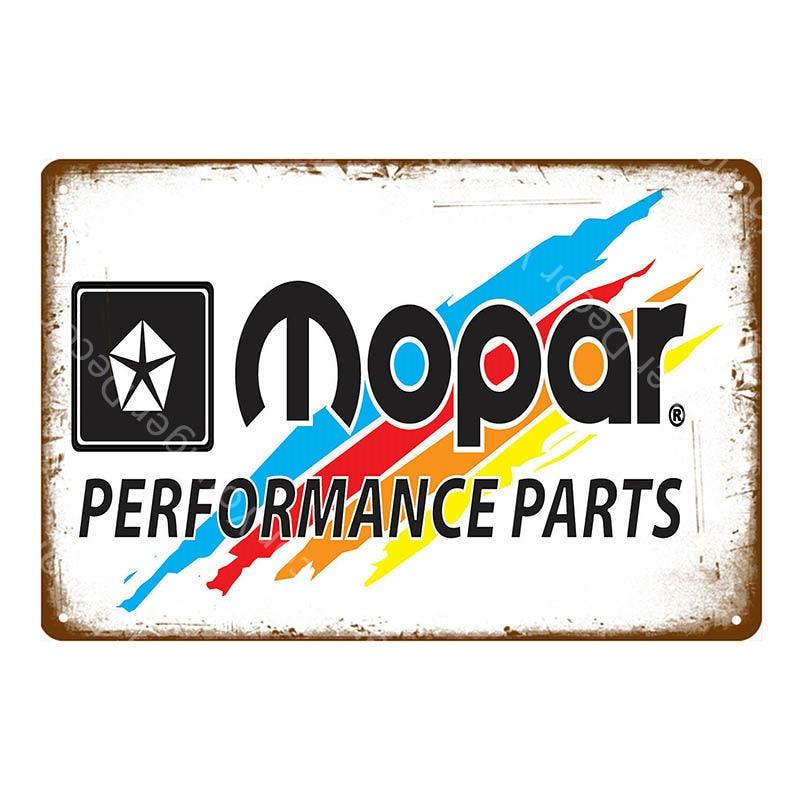 Mopar Performance Parts Mechanic Shop Wall Art Metal Sign - Aesthetic Wall Decor