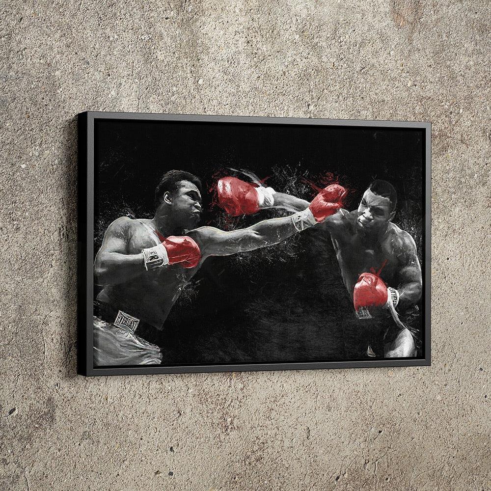 Muhammad Ali vs. Mike Tyson Legendary Boxing Wall Art Poster - Aesthetic Wall Decor