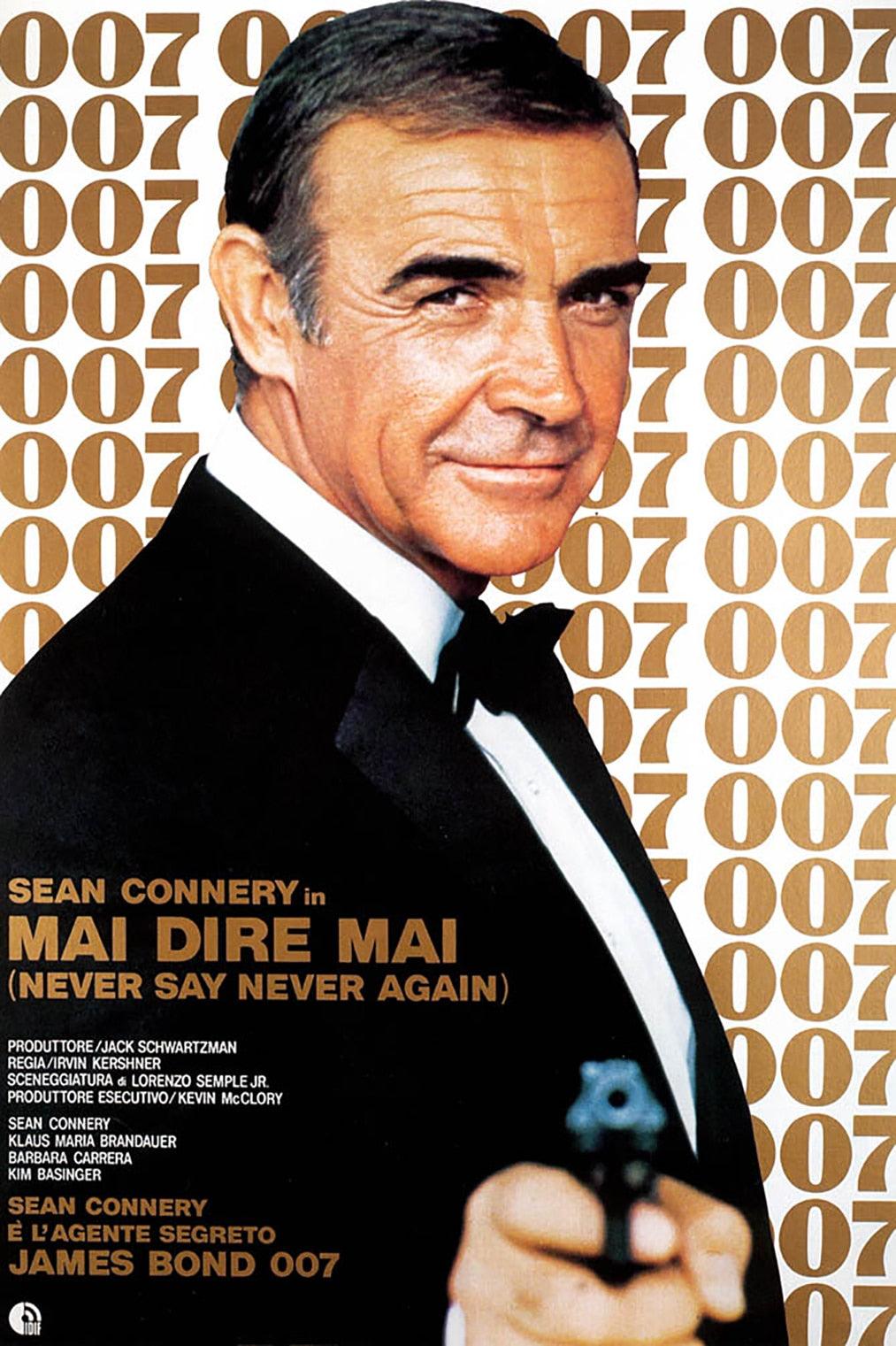 Never Say Never Again Italian Sean Connery James Bond Poster - Aesthetic Wall Decor