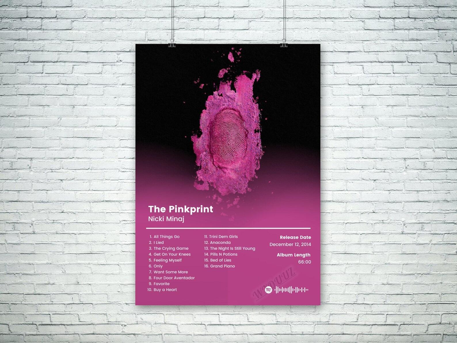 Nicki Minaj The Pinkprint Music Album Cover Wall Art Poster - Aesthetic Wall Decor