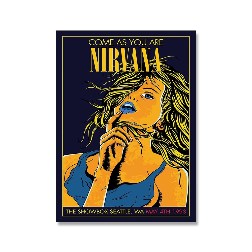 Nirvana Concert Rock Band Poster - Aesthetic Wall Decor