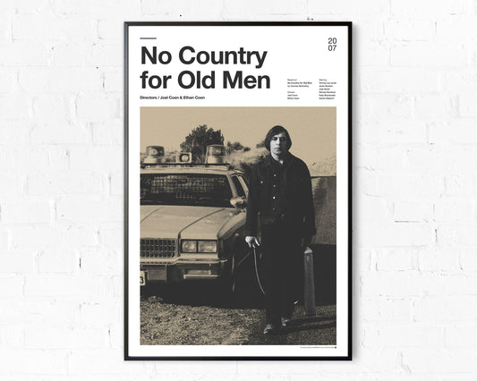 No Country for Old Men Polaroid Minimalist Movie Wall Art Poster - Aesthetic Wall Decor