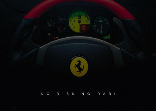 No Risk No Rari Ferrari Motivational Wall Art Poster - Aesthetic Wall Decor