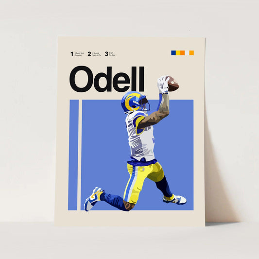 Odell Beckham Jr. NFL Football Sports Minimalist Wall Art Poster - Aesthetic Wall Decor