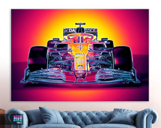 Open Wheeled Race Car Sunset Poster - Aesthetic Wall Decor