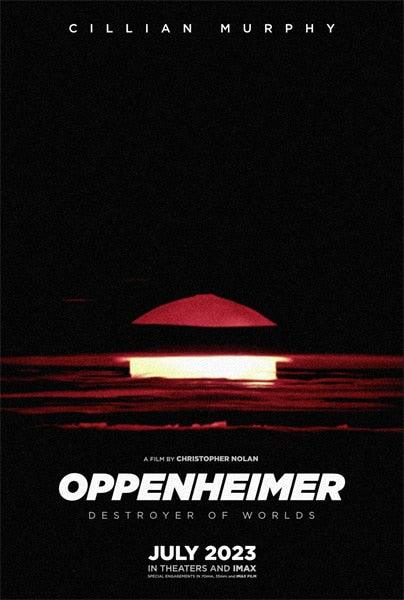 Oppenheimer Black and Red Explosion Movie Poster - Aesthetic Wall Decor