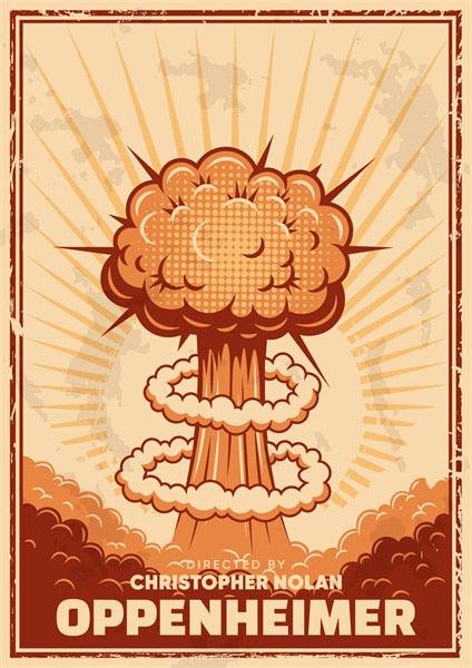 Oppenheimer Cartoon Explosion Movie Poster - Aesthetic Wall Decor