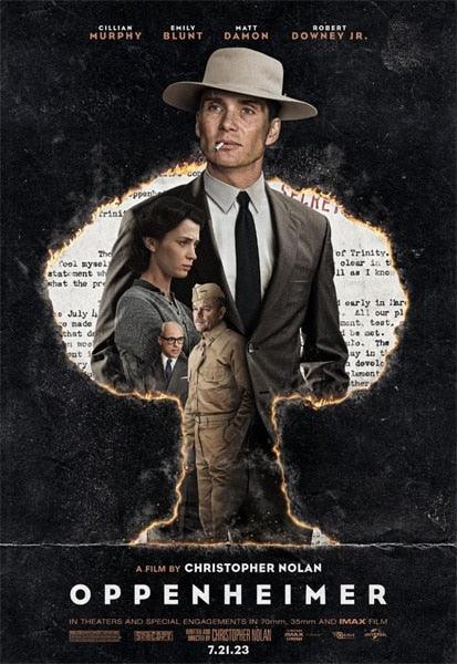 Oppenheimer Cillian Murphy Matt Damon Movie Poster - Aesthetic Wall Decor