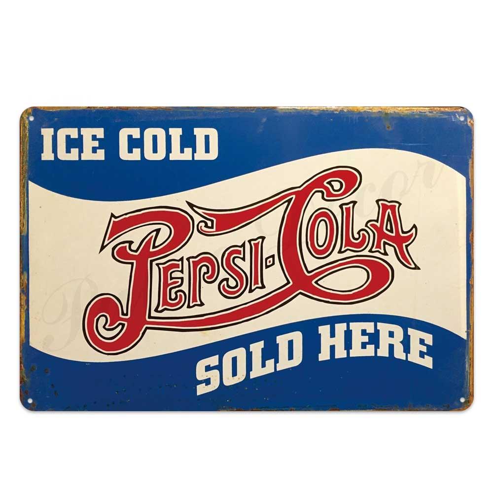 Pepsi Vintage Brand Wall Art Metal Signs – Aesthetic Wall Decor