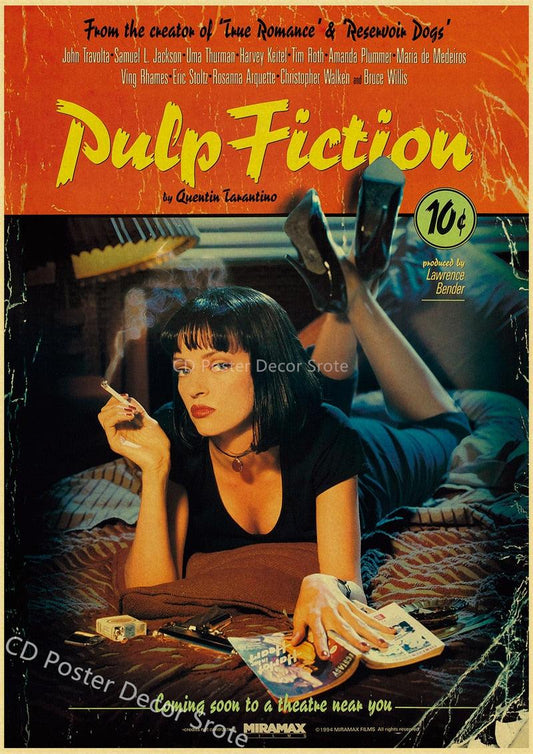 Pulp Fiction Classic Movie Poster - Aesthetic Wall Decor