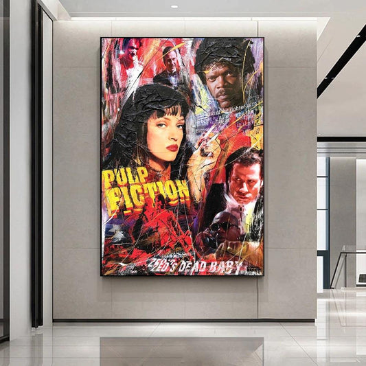 Pulp Fiction Pop Art Movie Poster - Aesthetic Wall Decor