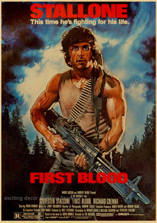 Rambo: First Blood Classic Movie Poster - Aesthetic Wall Decor