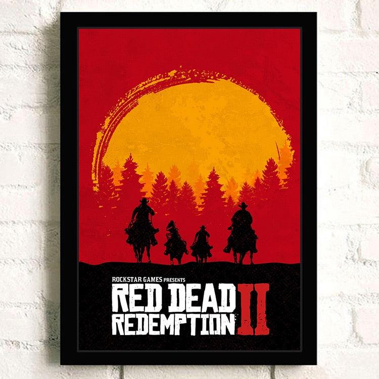 Red Dead Redemption II RDR2 Video Game Poster - Aesthetic Wall Decor