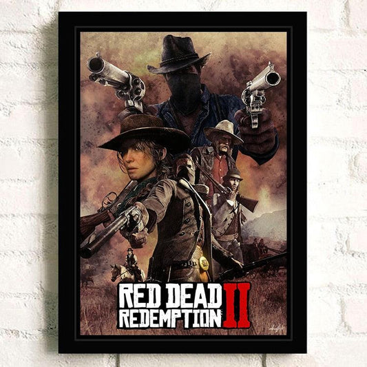 Red Dead Redemption RDR2 Gang Unique Video Game Poster - Aesthetic Wall Decor