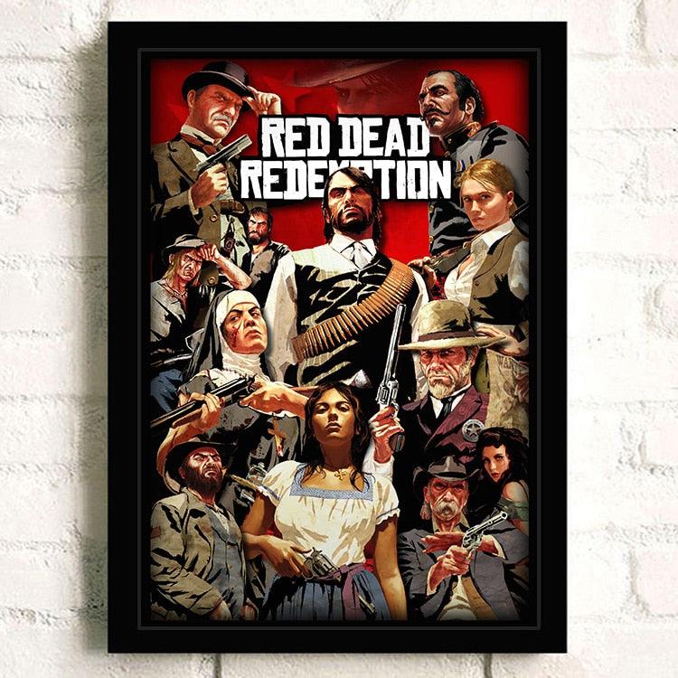 Red Dead Redemption RDR2 Video Game Classic Wall Art Poster - Aesthetic Wall Decor